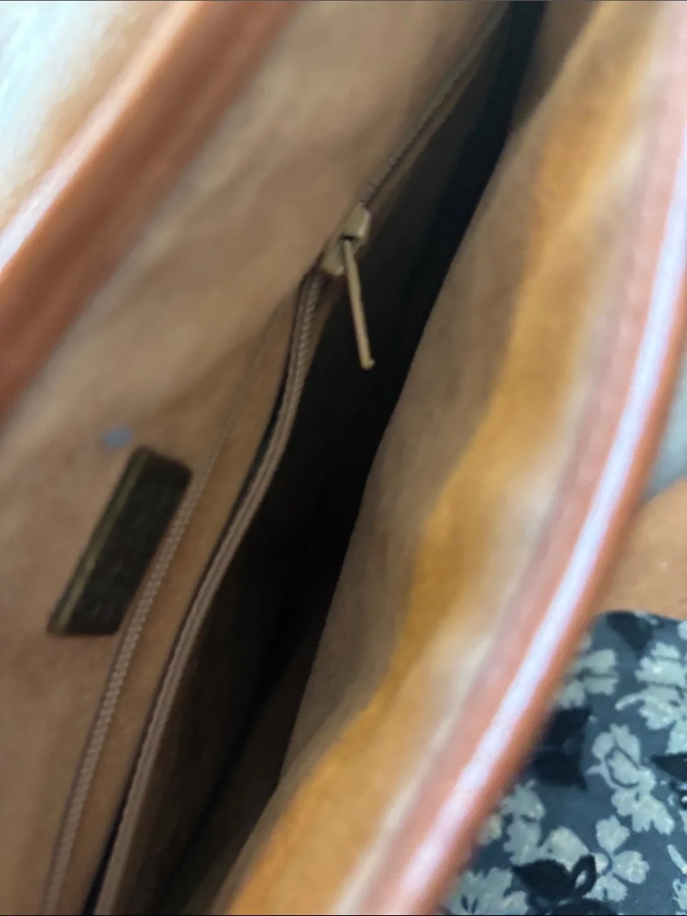Oroton Cognac Leather crossbody Bag, zippered pocket on inside , dust bag